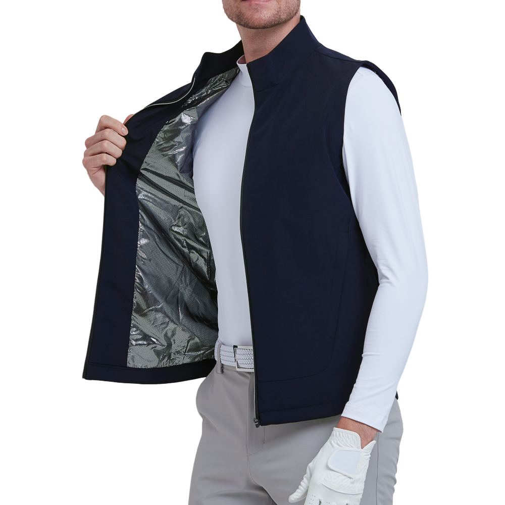 GoPlayer Men's Golf Windproof Warm Sports Vest (Navy Blue)