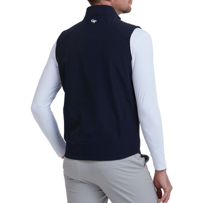 GoPlayer Men's Golf Windproof Warm Sports Vest (Navy Blue)