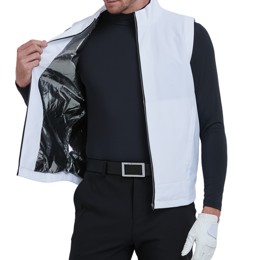 GoPlayer Men's Windproof Warm Sports Vest (White)