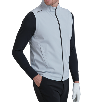 GoPlayer Men's Golf Windproof Warm Sports Vest (Gray)