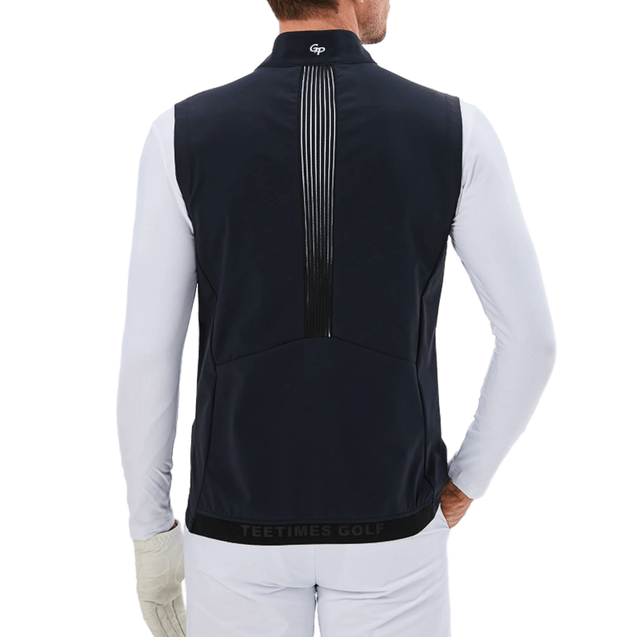 GoPlayer男高爾夫防潑水運動背心(黑)