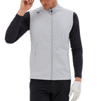 GoPlayer男高爾夫防潑水運動背心(淺灰)
