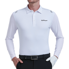 GoPlayer男翻領速乾防曬袖套衣(白)