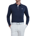 GoPlayer Men's Stretch Quick-Dry Long-Sleeve Top (Navy Blue)