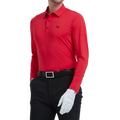 GoPlayer Men's Stretch Quick-Dry Long-Sleeve Top (Red)