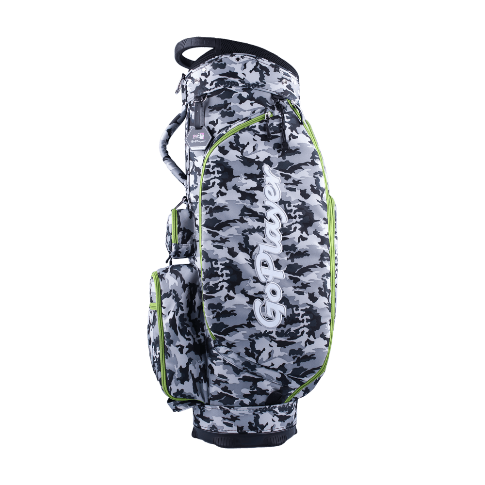 GoPlayer 9 インチ ファッショナブルな布製バッグ (グレー迷彩)