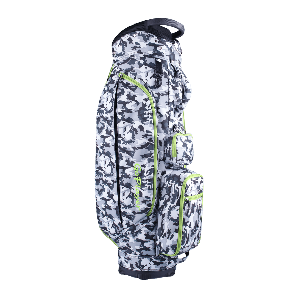 GoPlayer 9 インチ ファッショナブルな布製バッグ (グレー迷彩)