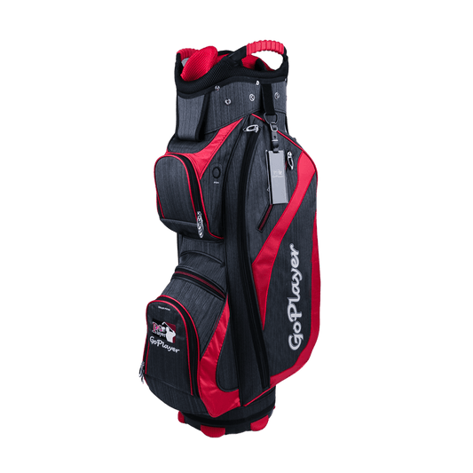 GoPlayer 9.5' Golf 14-hole pole bag (black and red)