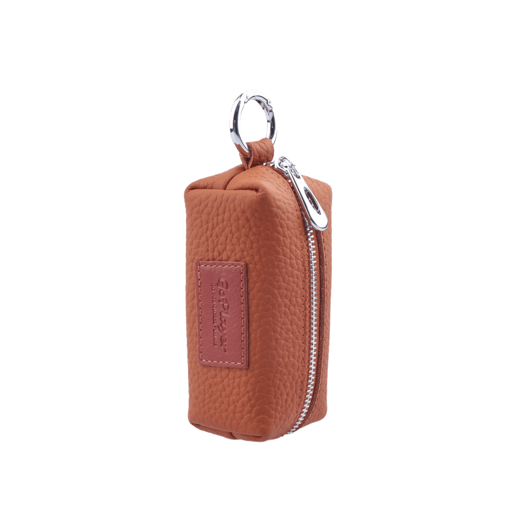 GoPlayer Golf Genuine Leather Ball Bag (Coffee)