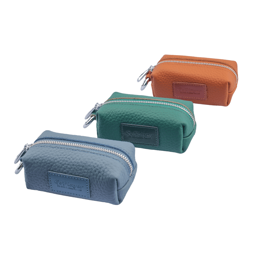 GoPlayer ゴルフ 本革 ボール バッグ (アクア ブルー)