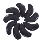 GoPlayer チェック柄 3D アイアン セット (オール ブラック)