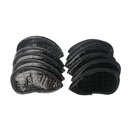 GoPlayer 高爾夫PU數字鐵桿套組(鰐魚皮黑)