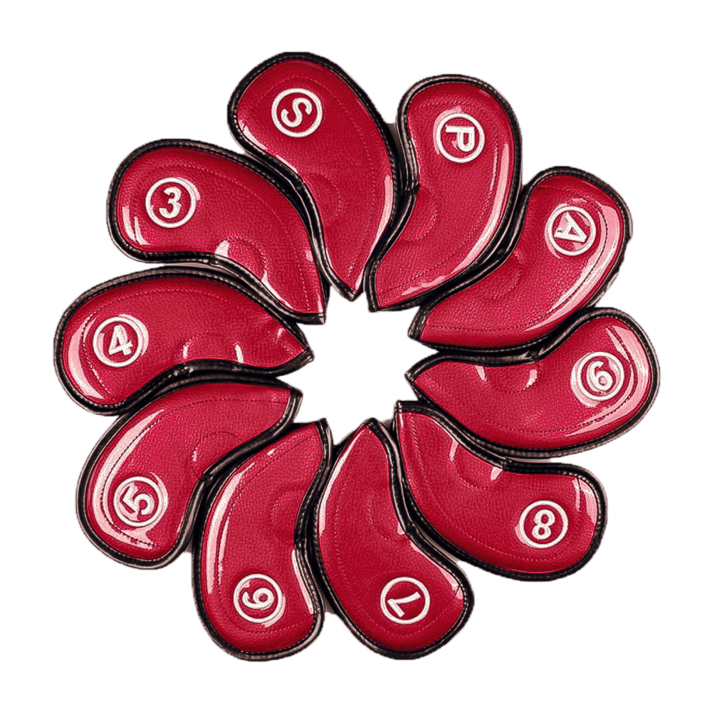 GoPlayer 高爾夫PU數字鐵桿套組(紅)