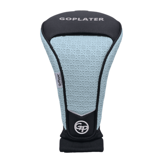 GoPlayer embossed No. 1 wood cover (light blue)