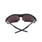 GoPlayer 軽量サングラス（サンドブラックフレーム、ホワイト＆ブルーレンズ）