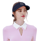 GoPlayer女緞帶中空帽(藏青)