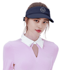 GoPlayer女緞帶中空帽(藏青)