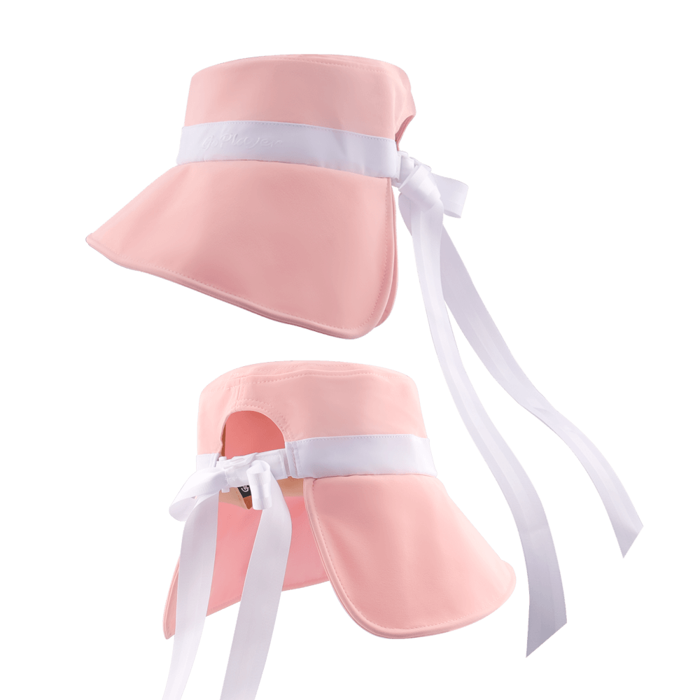 GoPlayer レディース 大きなつば 折りたたみサンハット (ピンク)