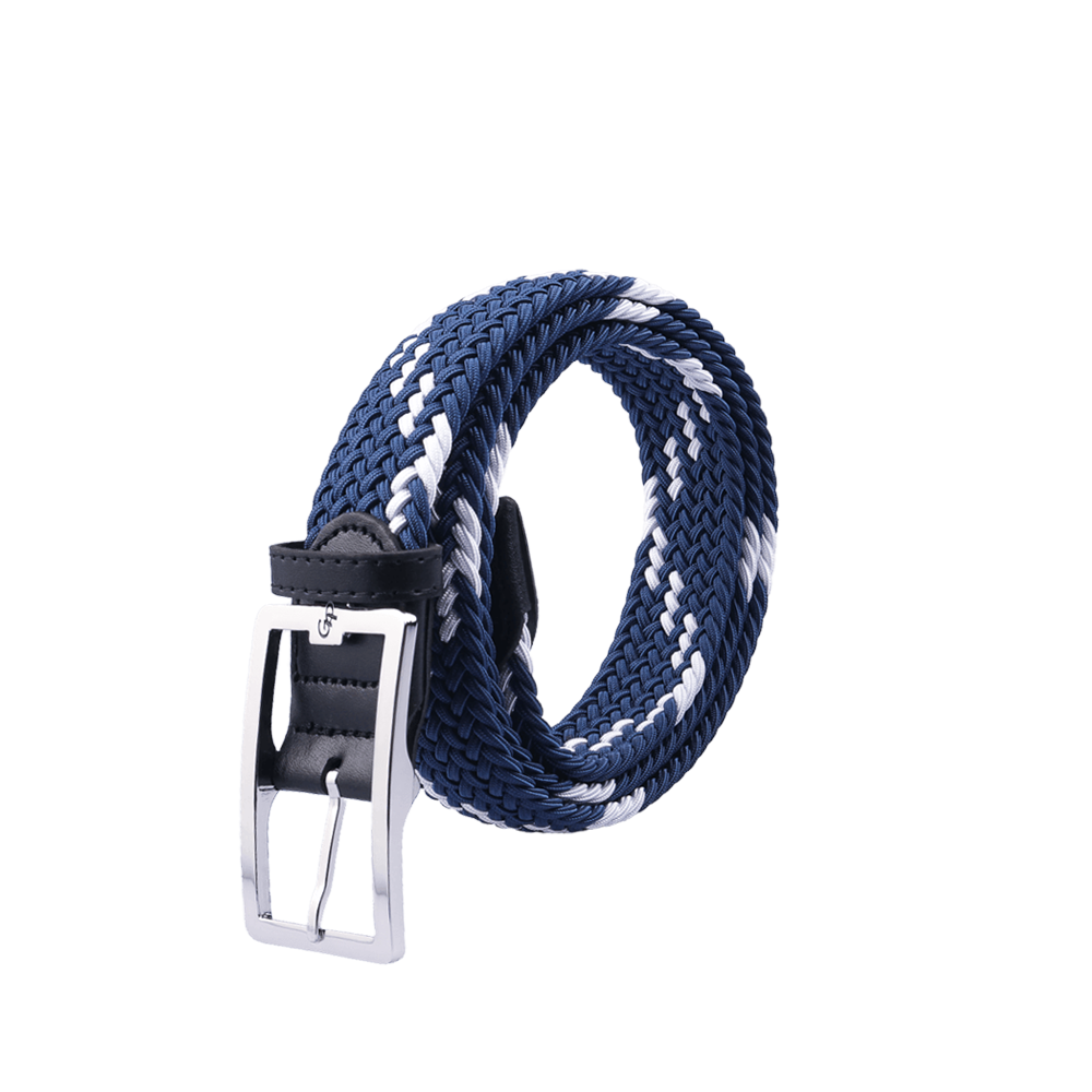 GoPlayer men's golf elastic belt (blue and white)