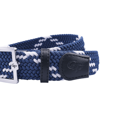GoPlayer men's golf elastic belt (blue and white)