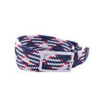 GoPlayer メンズ ゴルフ エラスティック ベルト (ブルー、ホワイト、レッド)