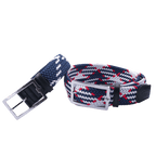 GoPlayer メンズ ゴルフ エラスティック ベルト (ブルー、ホワイト、レッド)