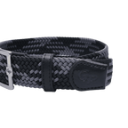 GoPlayer Men's Golf Elastic Belt (Black and Gray)