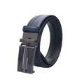 GoPlayer ツートン スライドバックル レザーベルト (ネイビーブルー)