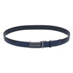 GoPlayer ツートン スライドバックル レザーベルト (ネイビーブルー)