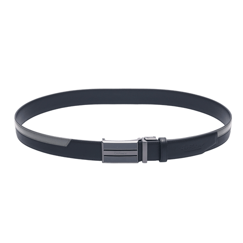 GoPlayer ツートン スライドバックル レザーベルト (ブラック)
