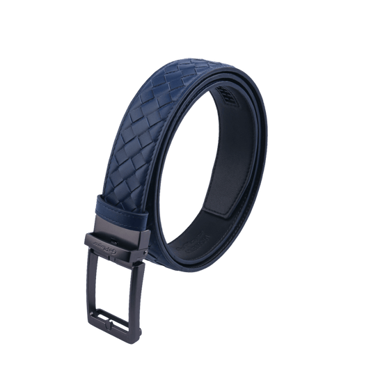 GoPlayer woven calfskin leather belt (dark blue)