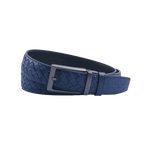 GoPlayer woven calfskin leather belt (dark blue)