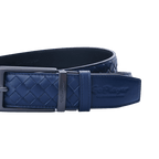 GoPlayer woven calfskin leather belt (dark blue)
