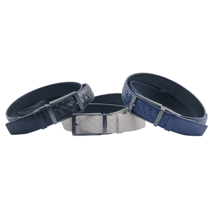 GoPlayer woven calfskin leather belt (dark blue)