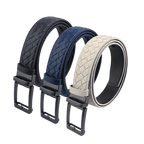 GoPlayer woven calfskin leather belt (black)