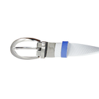 GP女25mm雙面扣皮帶(白/寶藍)