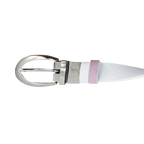 GP レディース 25mm 両面バックルベルト（ホワイト/ピンク）