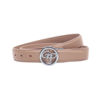 GoPlayer レディース トップグレインレザーベルト（ピンク）