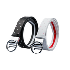 GoPlayer レディース 両面スライドバックルベルト (28mm ホワイトカラー) 