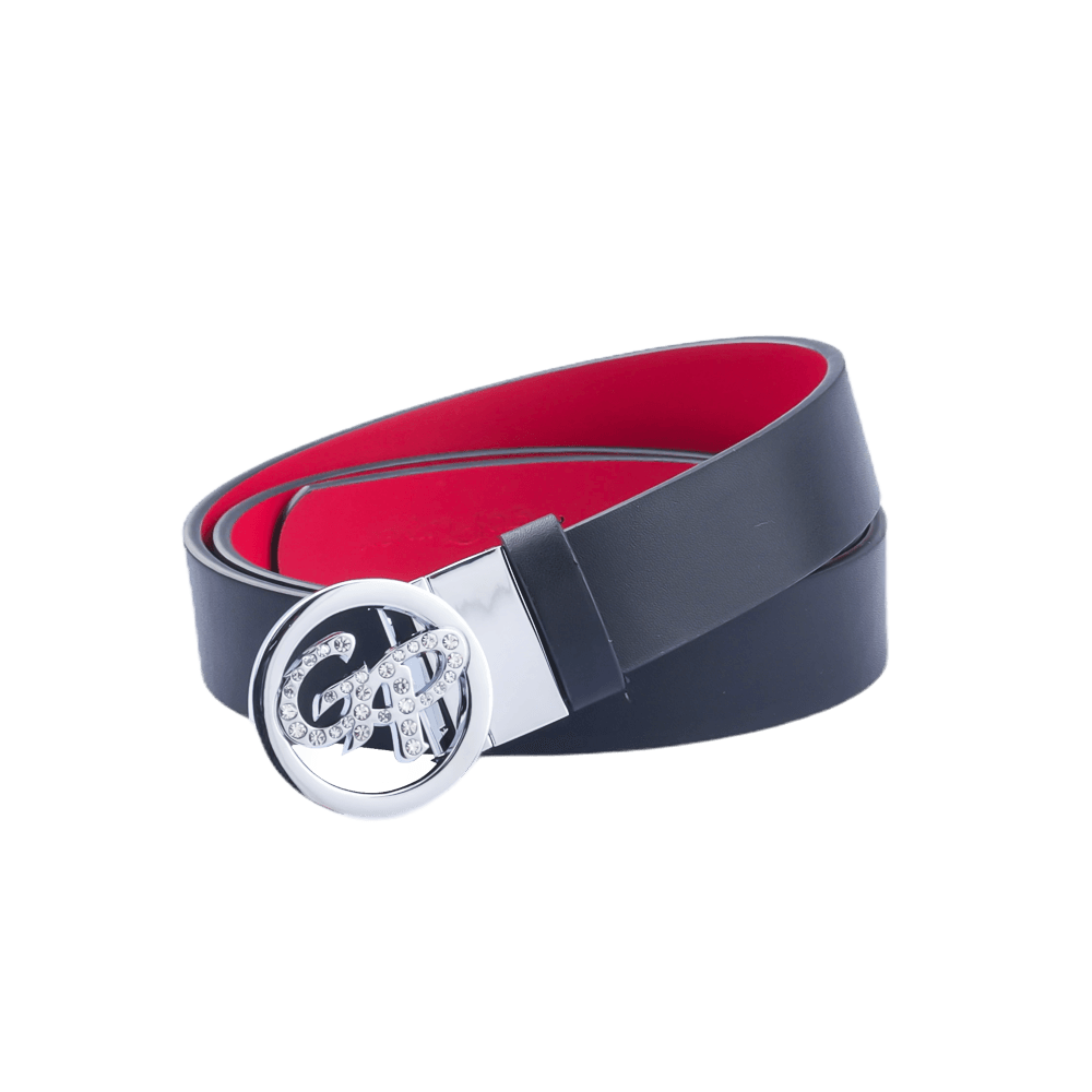 GoPlayer Women's Turnable Double-Sided Belt (Black and Red)