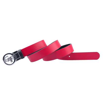 GoPlayer Women's Turnable Double-Sided Belt (Black and Red)