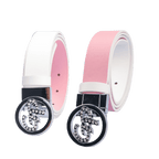 GoPlayer Women's Turnable Double-Sided Belt (White Pink)