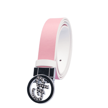 GoPlayer Women's Turnable Double-Sided Belt (White Pink)