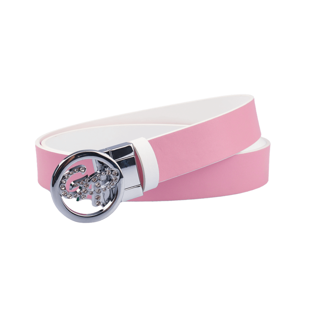 GoPlayer Women's Turnable Double-Sided Belt (White Pink)