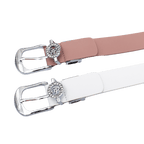 GoPlayer レディース ホースシューバックル ゴルフベルト (ダークピンク)