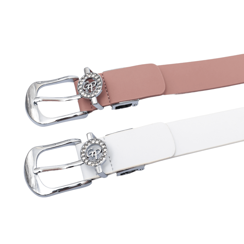 GoPlayer レディース ホースシューバックル ゴルフベルト (ダークピンク)