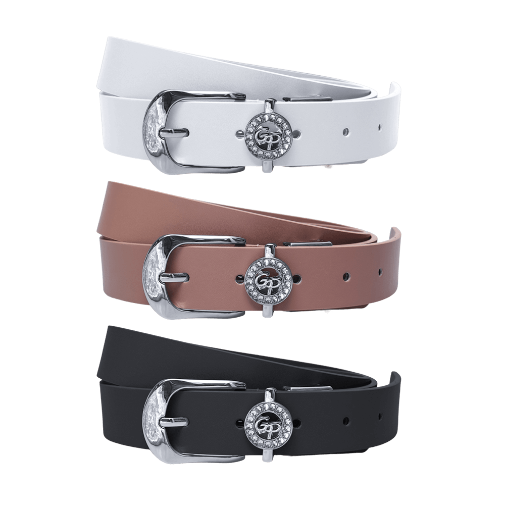 GoPlayer レディース ホースシューバックル ゴルフベルト (ダークピンク)