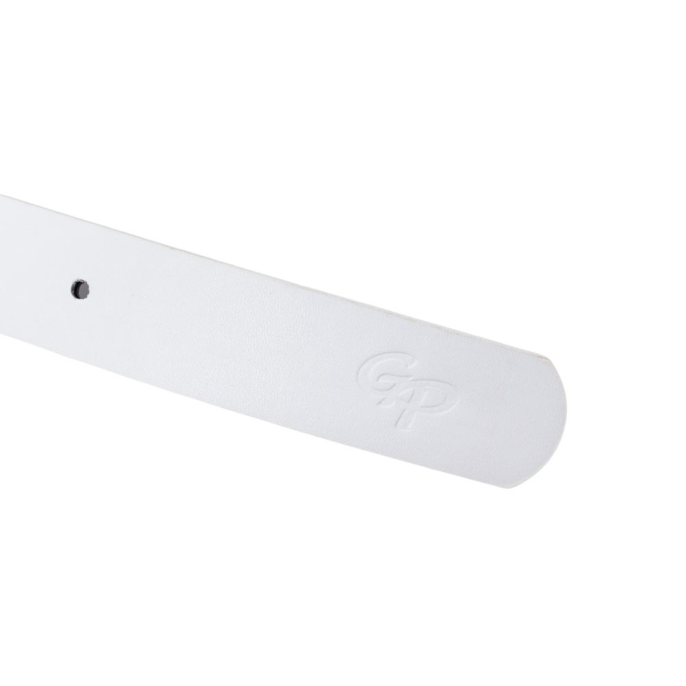 GoPlayer レディース ホースシューバックル ゴルフベルト (ホワイト)