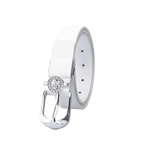 GoPlayer レディース ホースシューバックル ゴルフベルト (ホワイト)