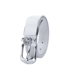 GoPlayer レディース ホースシューバックル ゴルフベルト (ホワイト)